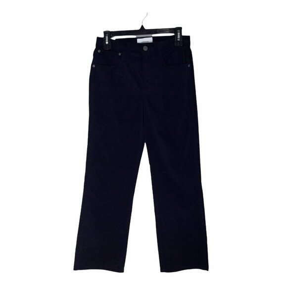 Current Elliott The Vanessa Velvet crop Straight Dark Navy Jeans Women Sz 27 NWT - Picture 1 of 11